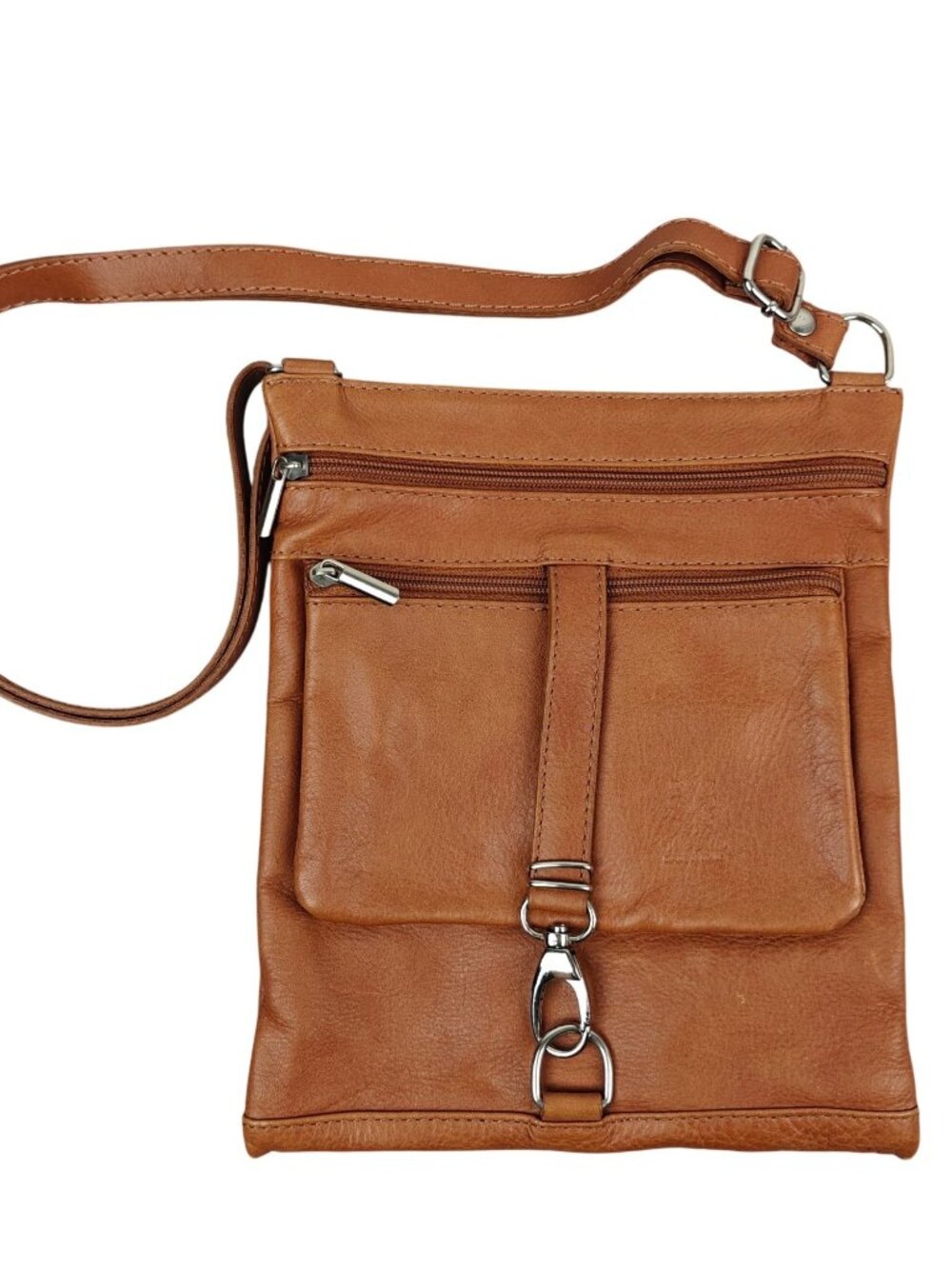 Lavorazione Artigianale Italian Leather Crossbody Bag Purse Adjustable Strap